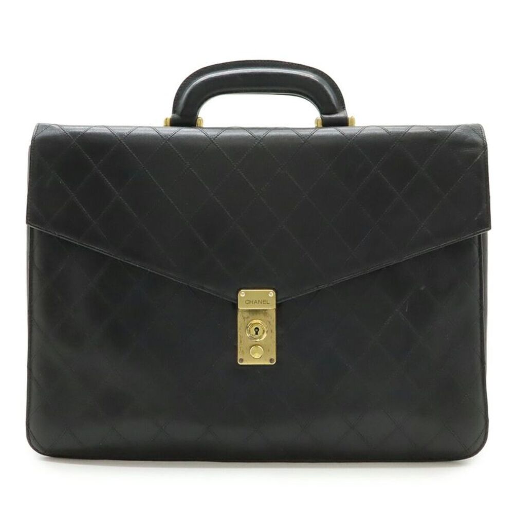 Chanel Leather Bicolor Business Bag Briefcase